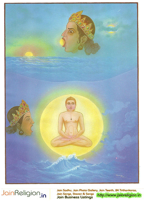 Bhaktamar Stotra Verse 17 — Sanskrit text with Hindi meaning — You save those crushed by unbearable suffering across the ocean of existence.