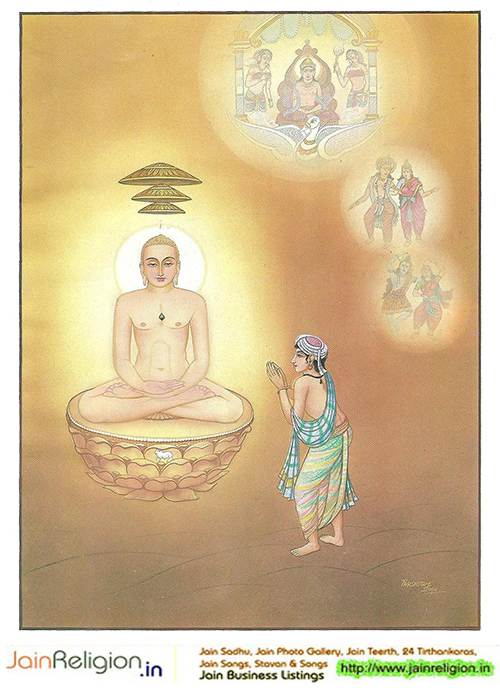 Bhaktamar Stotra Verse 21 — Sanskrit text with Hindi meaning — Thus O Jinendra — your divine glory surpasses all description.